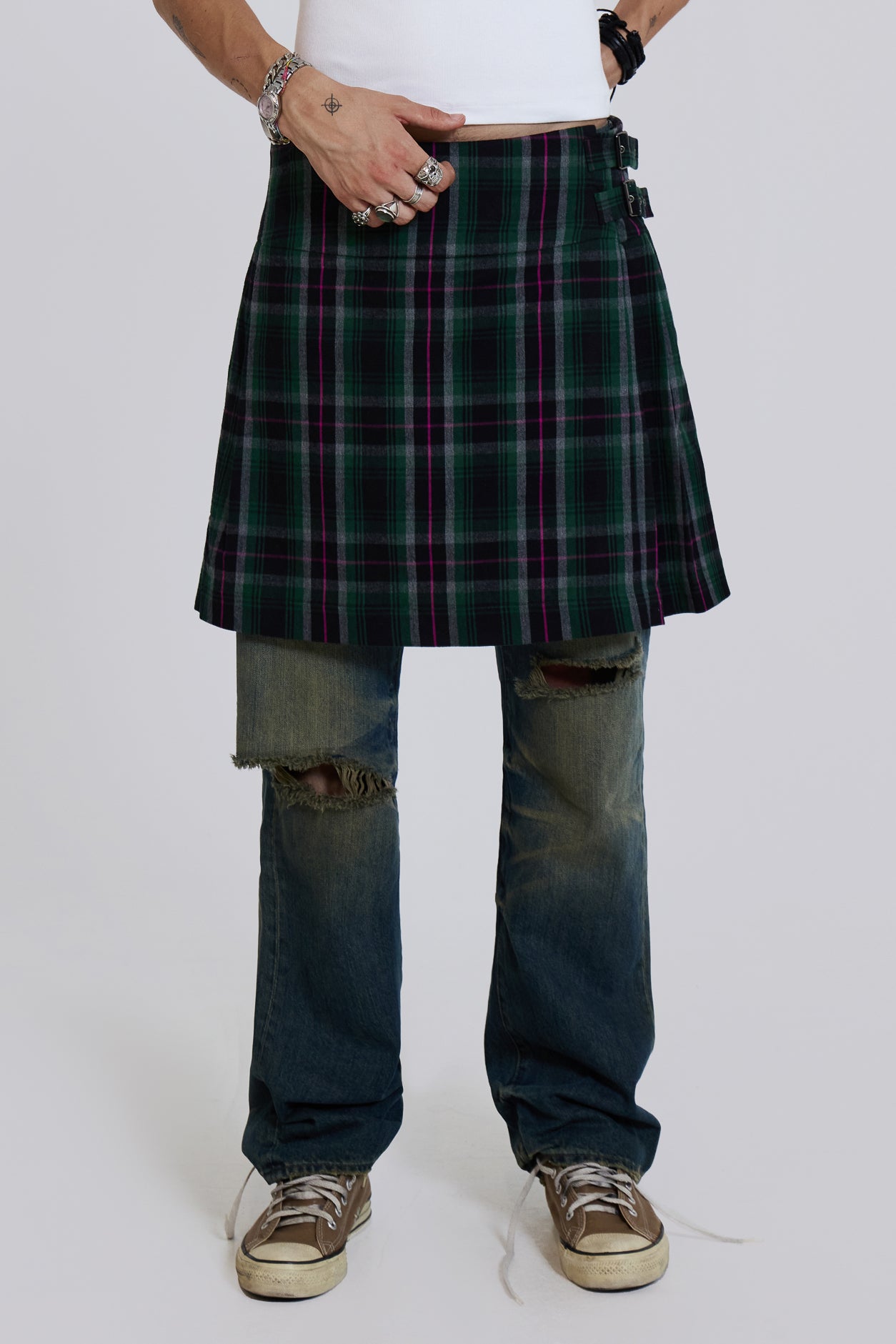 Green Check Mini Fraser Kilt