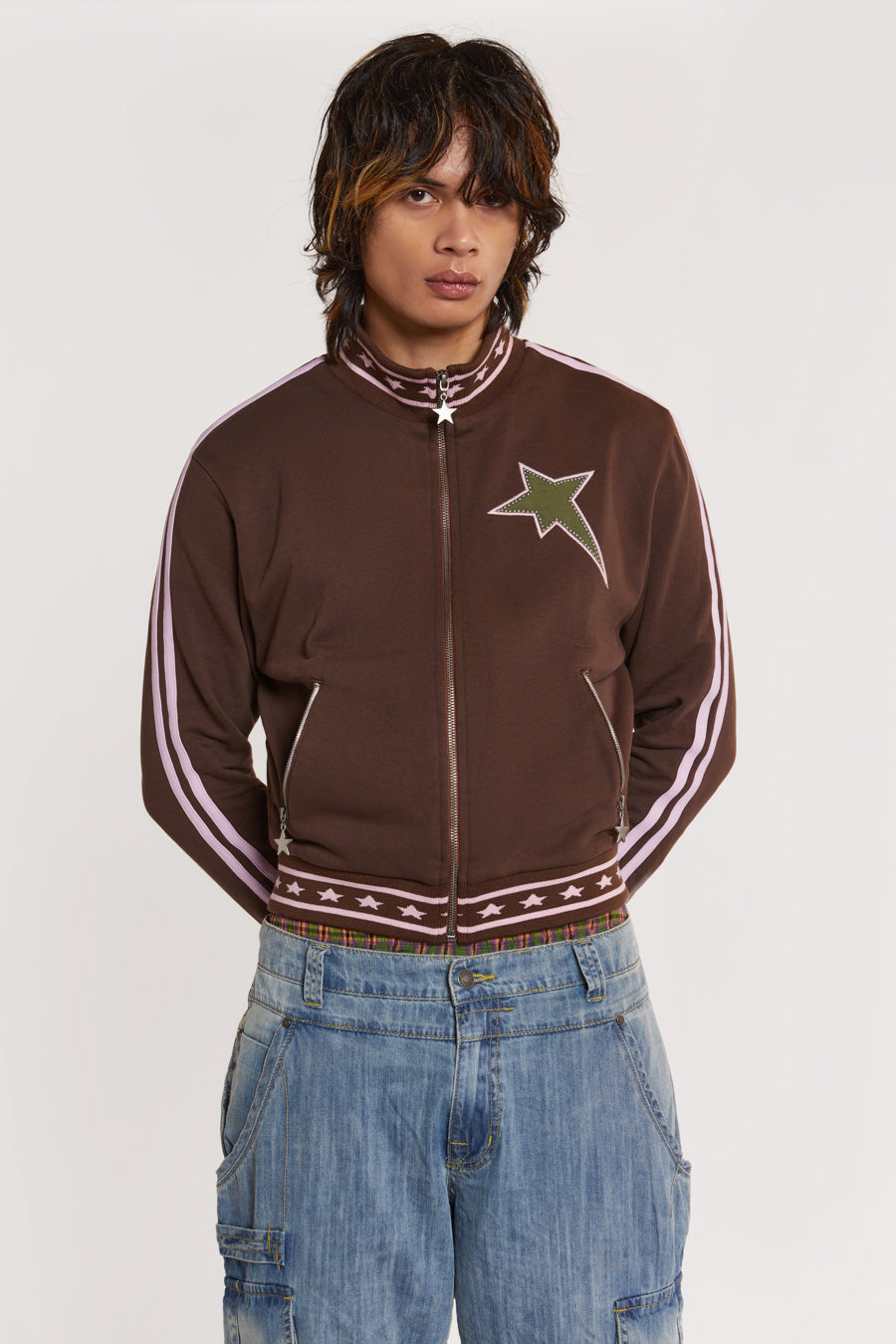 Brown & Pink Tracktop | Jaded London