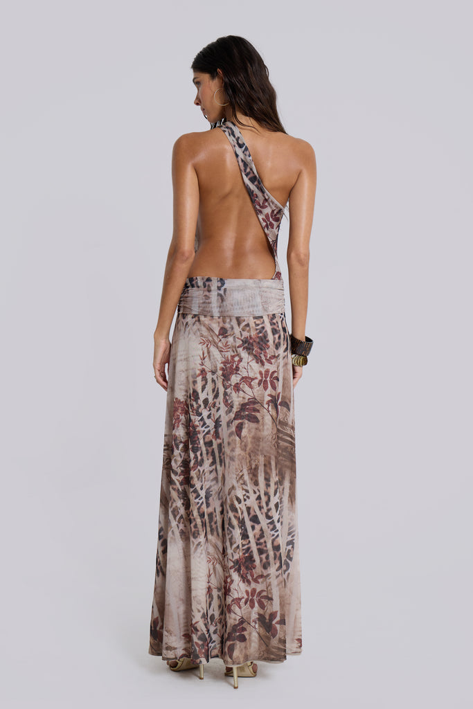 Shop Valentina Asymmetric Cut Out Maxi Dress