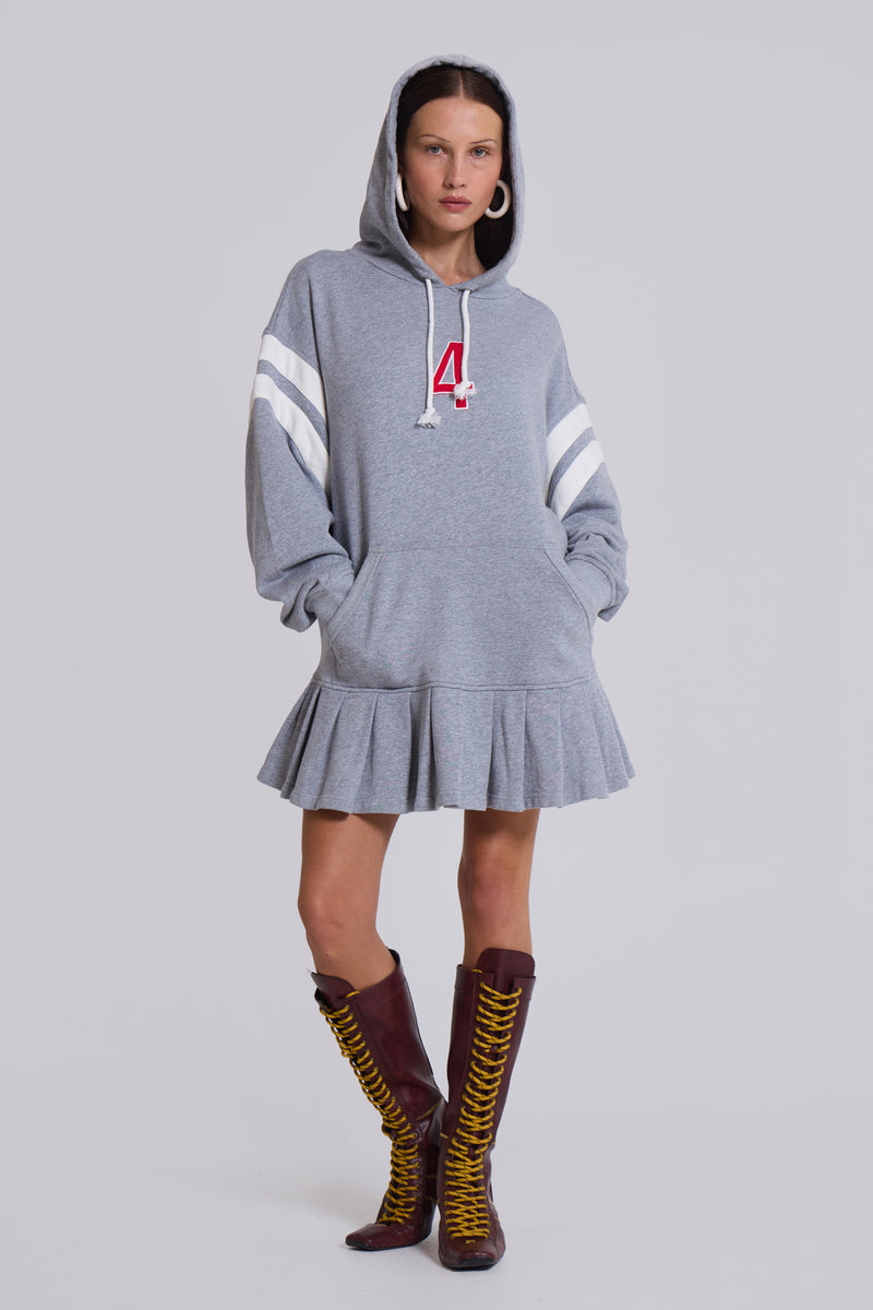 4 or Nothing Sweater Dress in Grey Marl