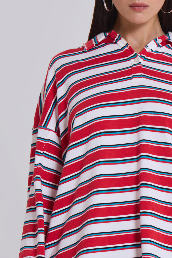 Bella Stripe Polo Top