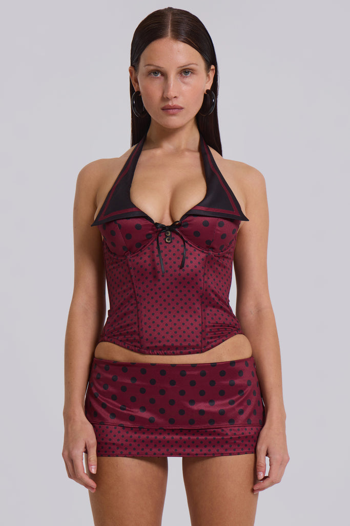 Not Your Girlfriend Corset in Polkadot