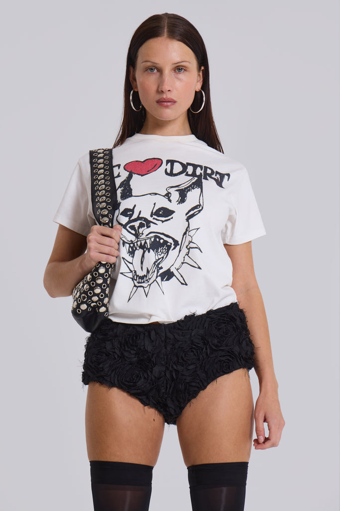 Black Roses Mini Shorts