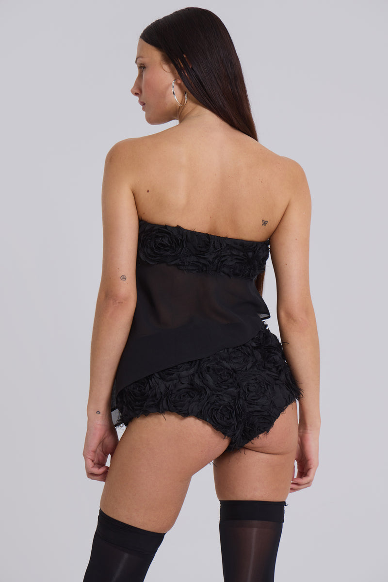 Black Roses Mini Bloomer Shorts