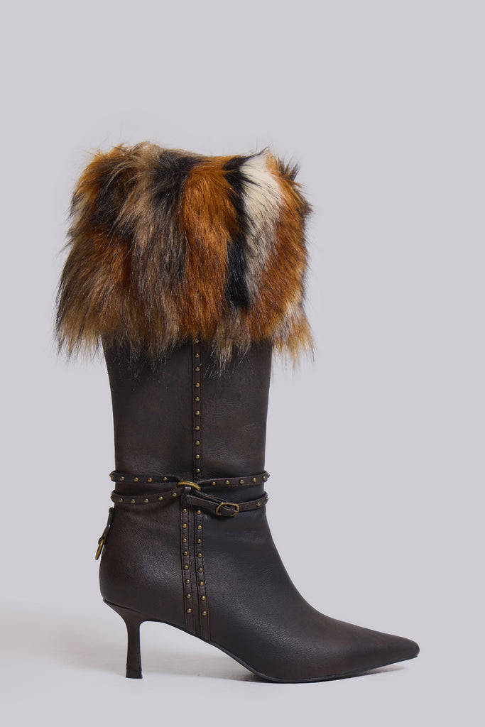 Fauna Faux Fur Healed Boot