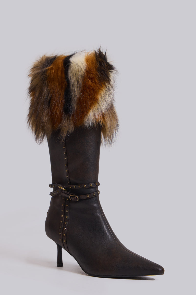 Fauna Faux Fur Heeled Boot