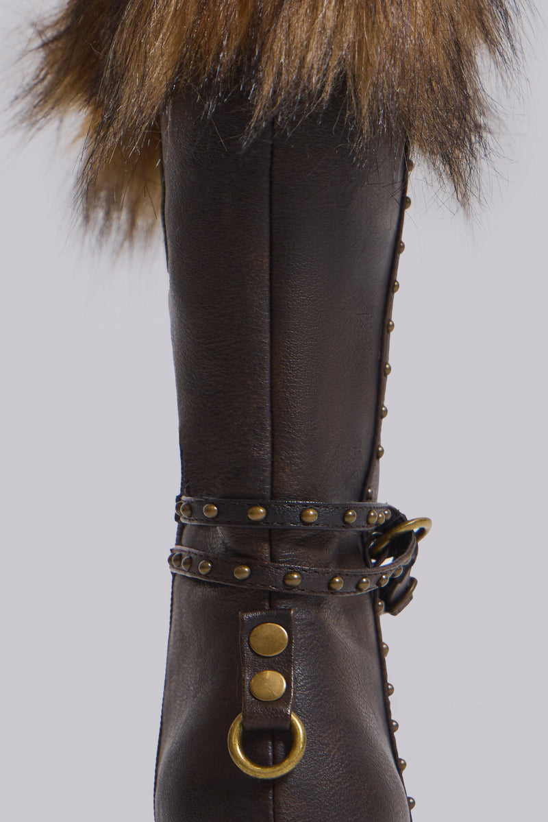 Fauna Faux Fur Healed Boot