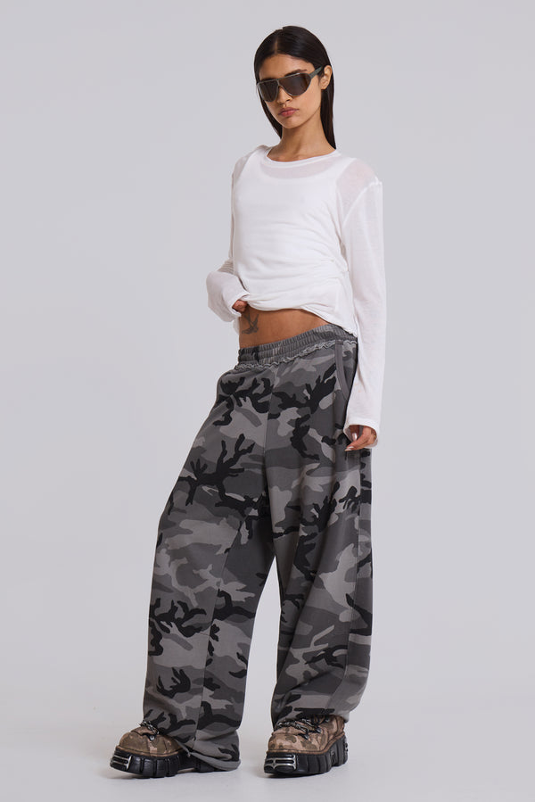 Black Baggy Camo Monster Joggers