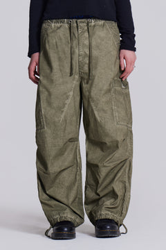 Khaki Oil Wash Parachute Pants - XXS / Khaki