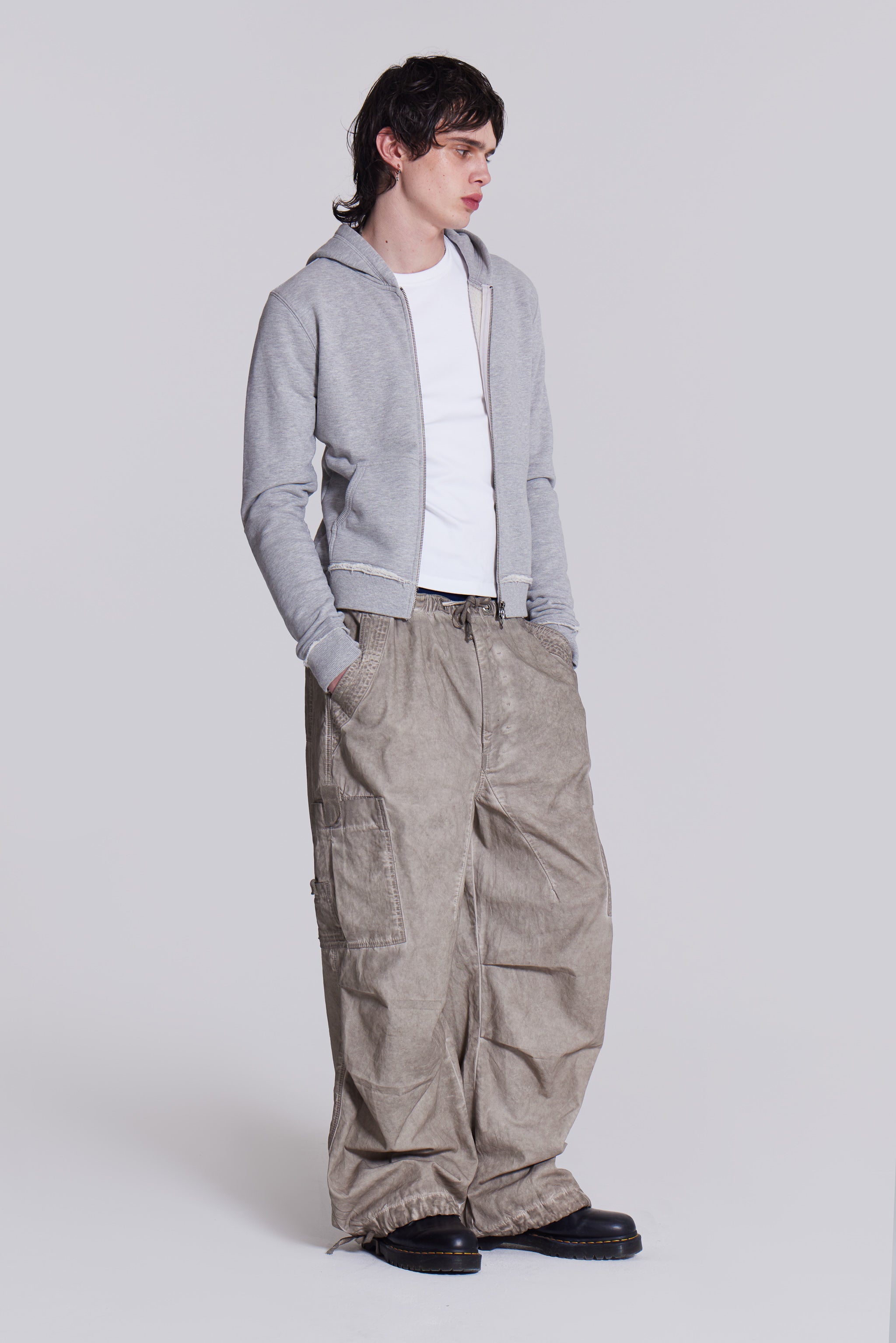 Stone Oil Wash Parachute Pants