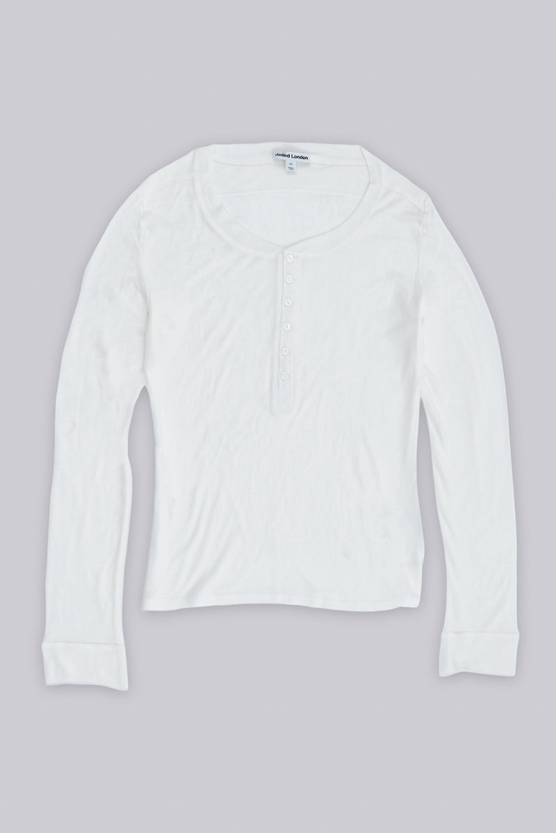 White Haze Long Sleeve Top | Jaded London | Clothing