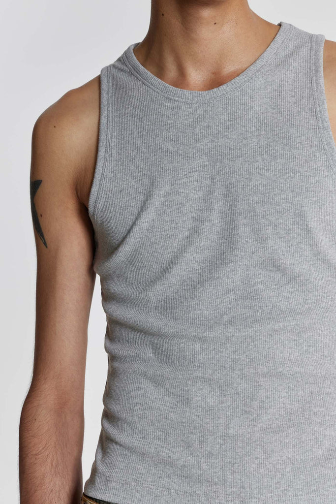 Shop NTRLS Grey Rib Vest | Jaded London | Clothing
