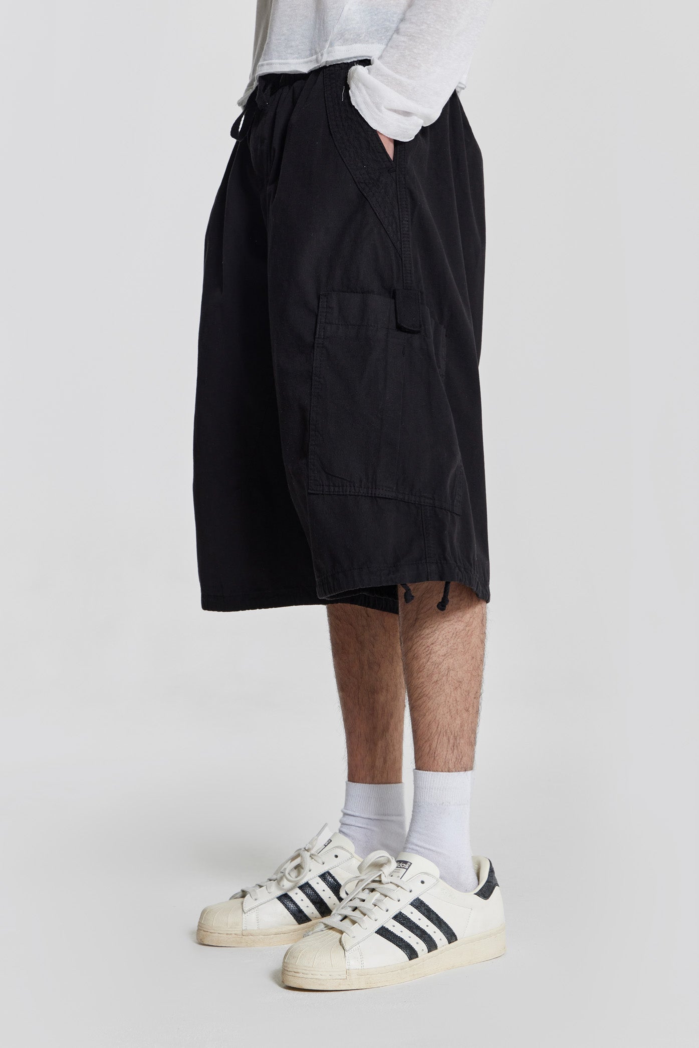 Black Parachute Cargo Shorts