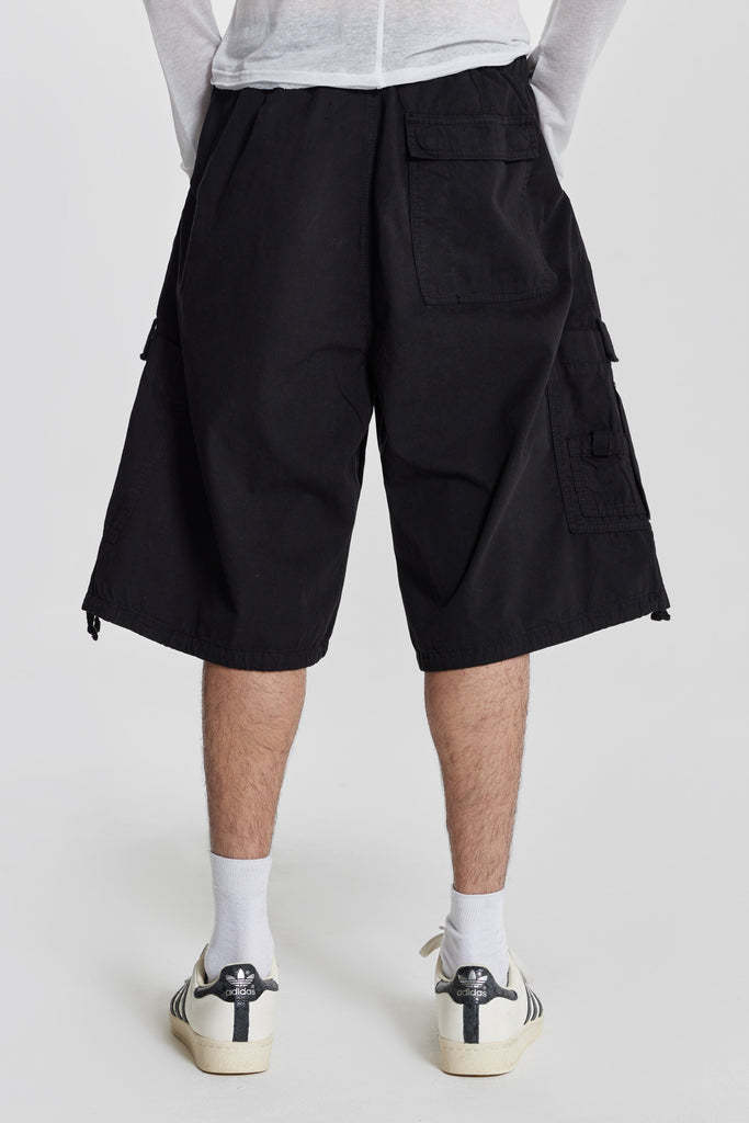 Black Parachute Cargo Shorts