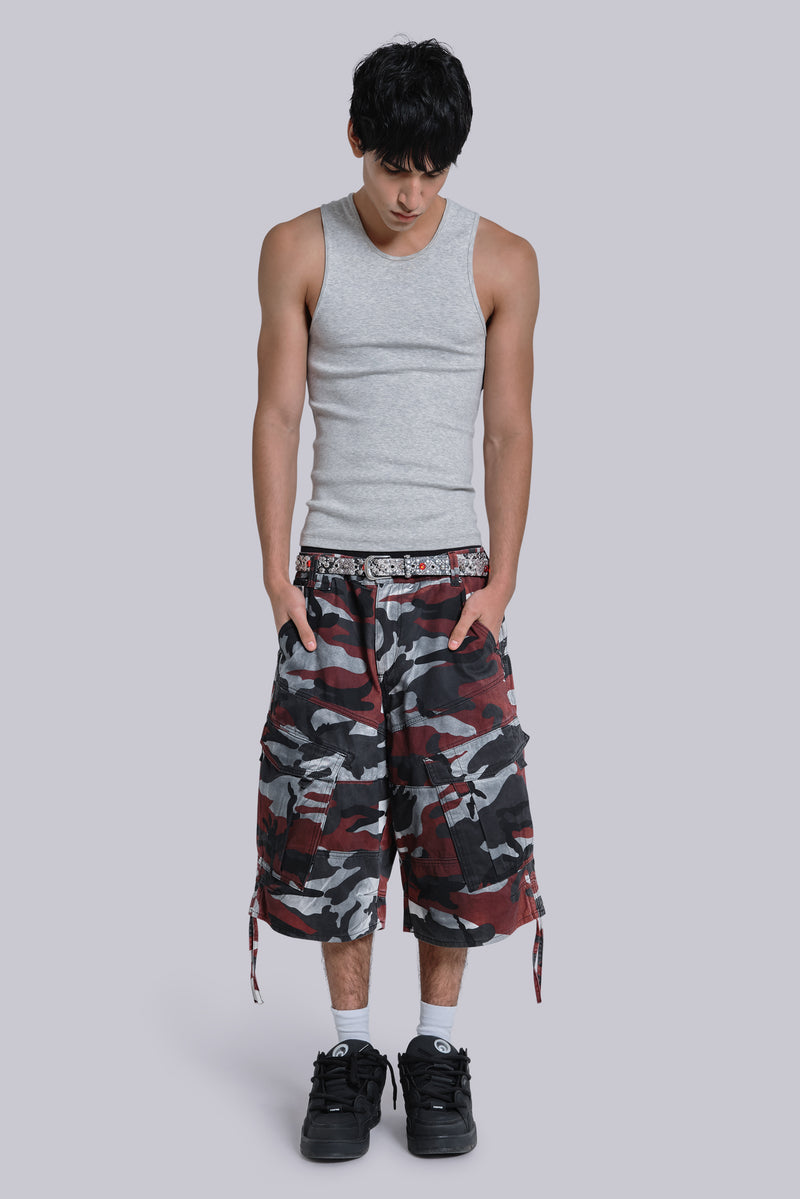 Red Camo Cadet Shorts