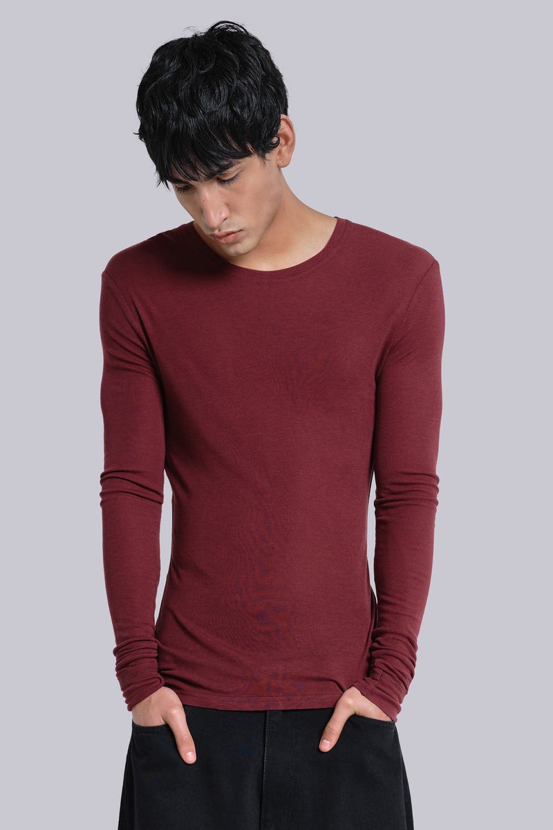 Burgundy Haze Long Sleeve Top