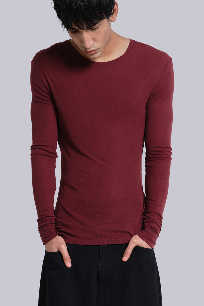 Burgundy Haze Long Sleeve Top