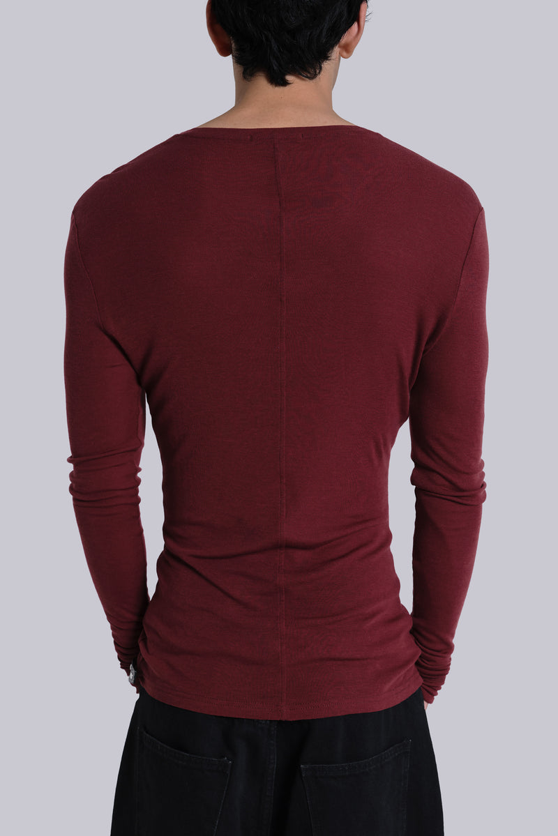 Burgundy Haze Long Sleeve Top