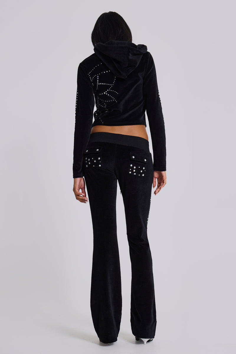 Superset Studded Velour Bootcut Trousers