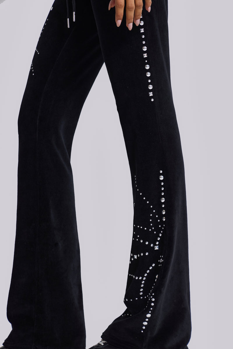 Superset Studded Velour Bootcut Trousers