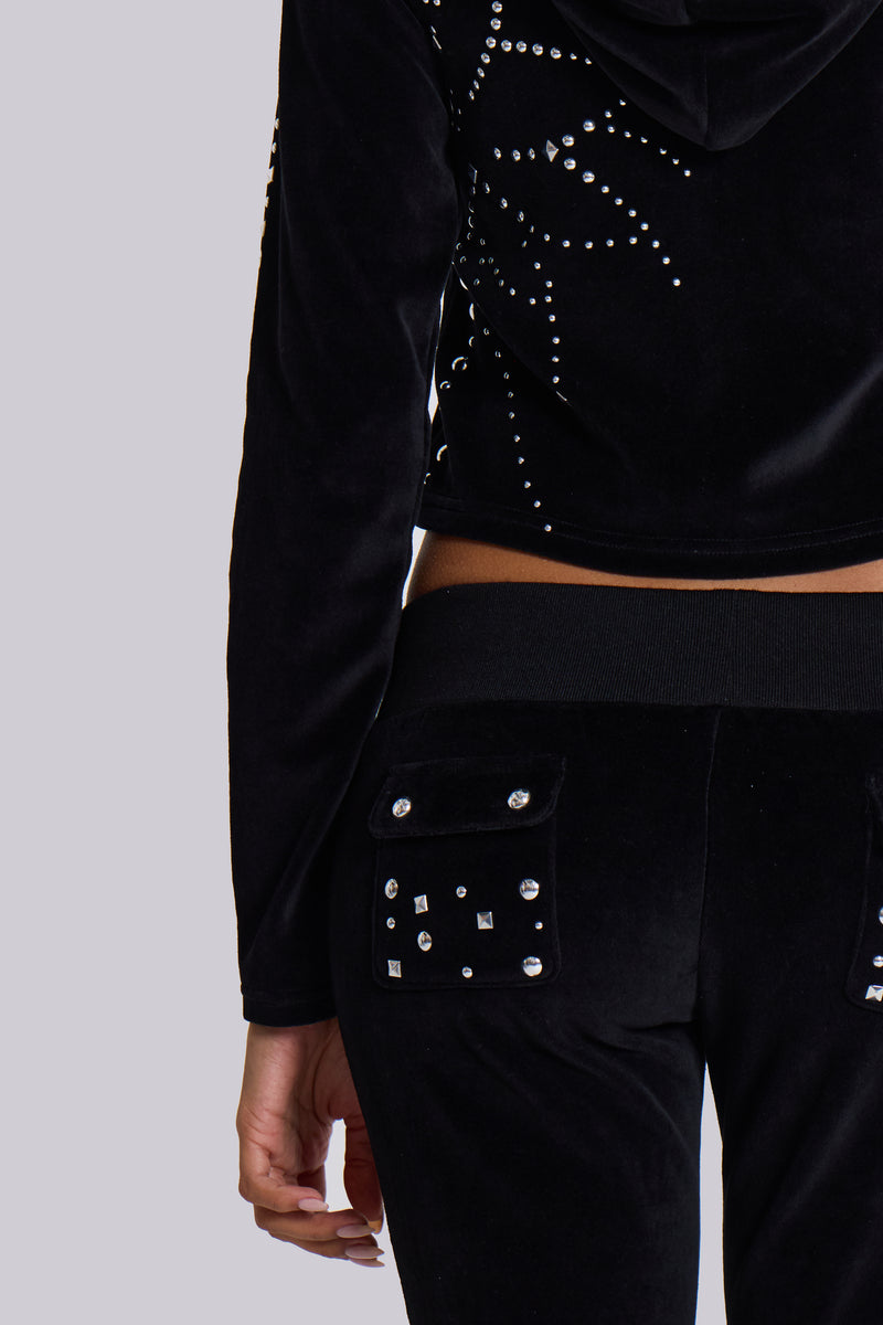 Superset Studded Velour Bootcut Trousers