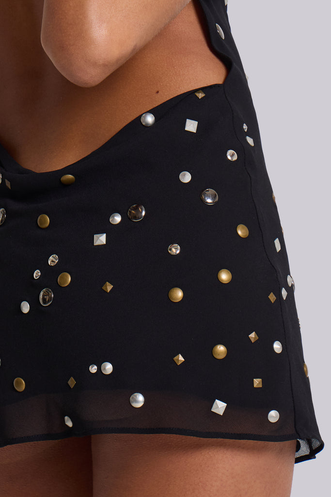 Studded Mirage Mini Dress