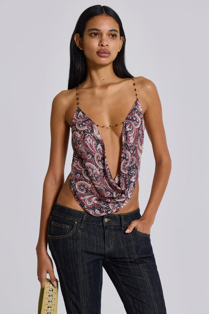 Asteria Top In Paisley