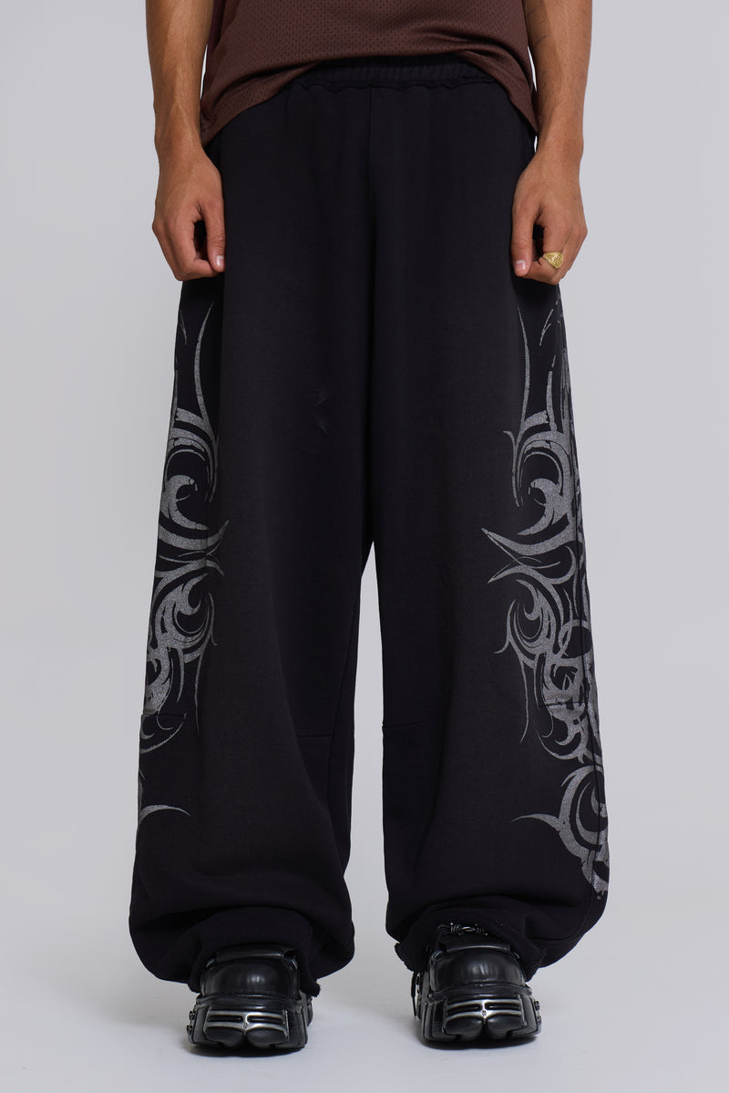 Black Baggy Blade Joggers