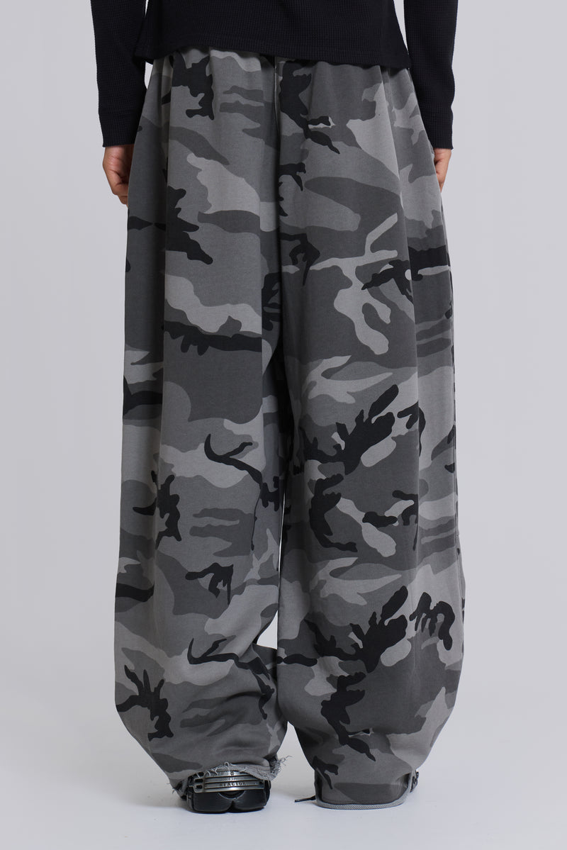 Black Baggy Camo Monster Joggers