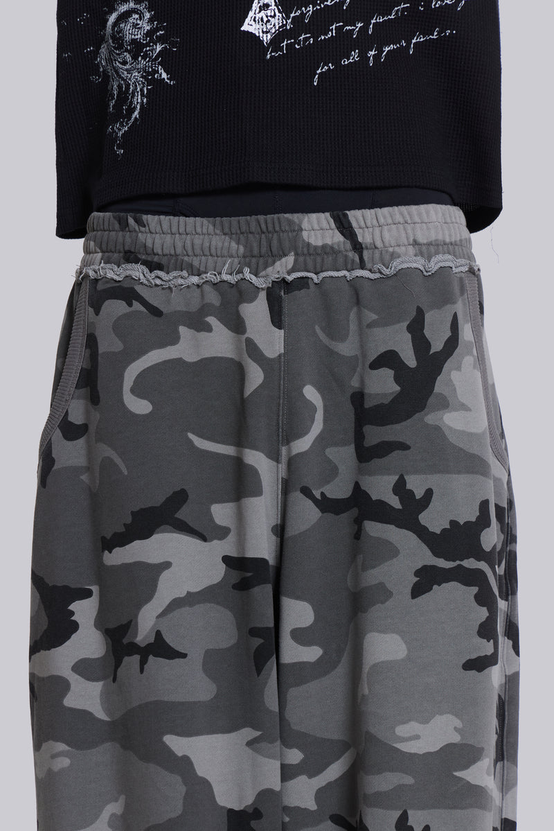 Black Baggy Camo Monster Joggers