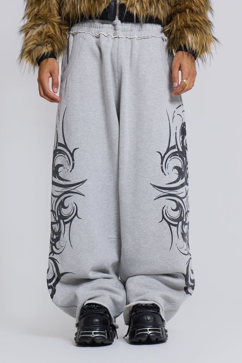 Grey Baggy Blade Joggers