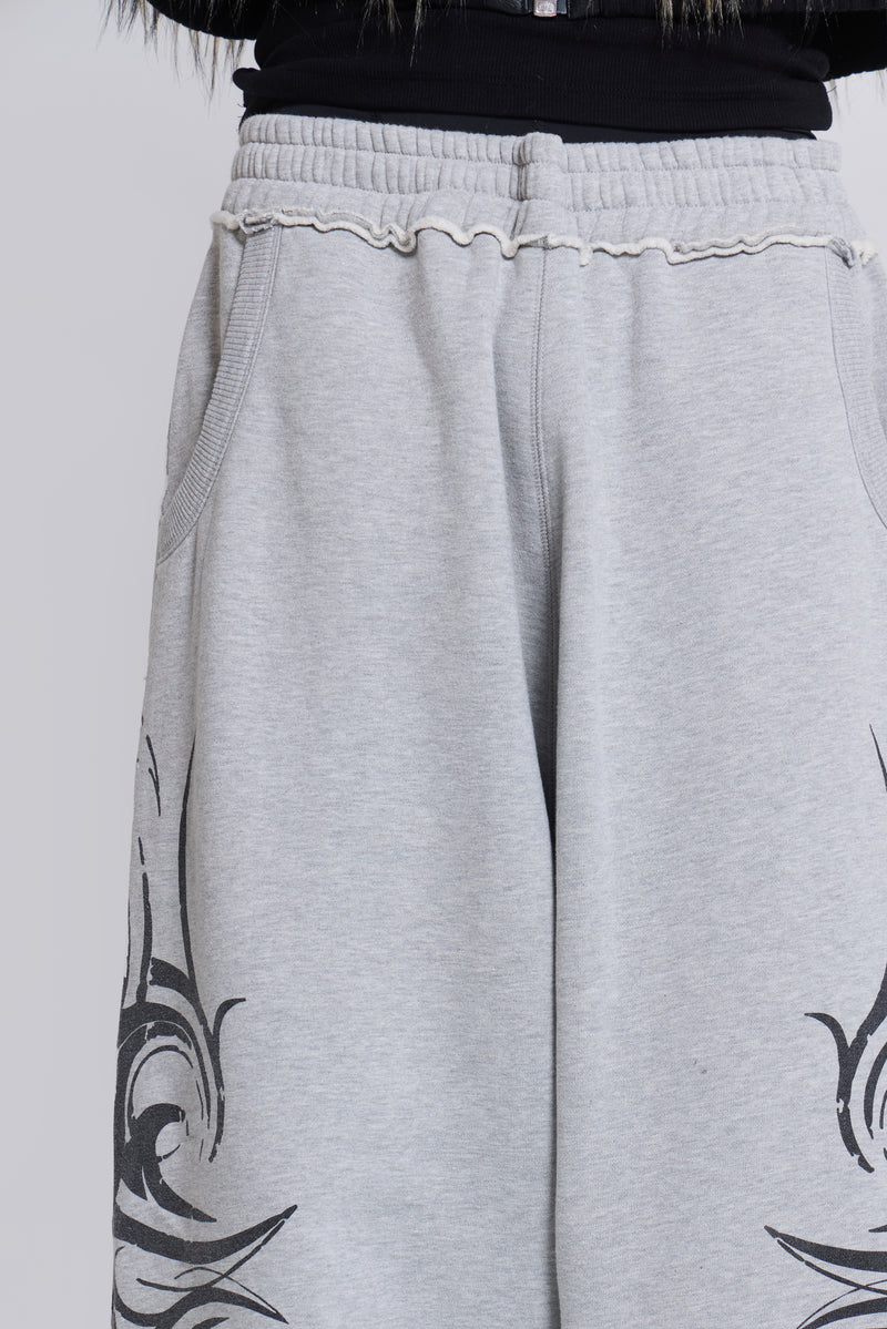 Grey Baggy Blade Joggers