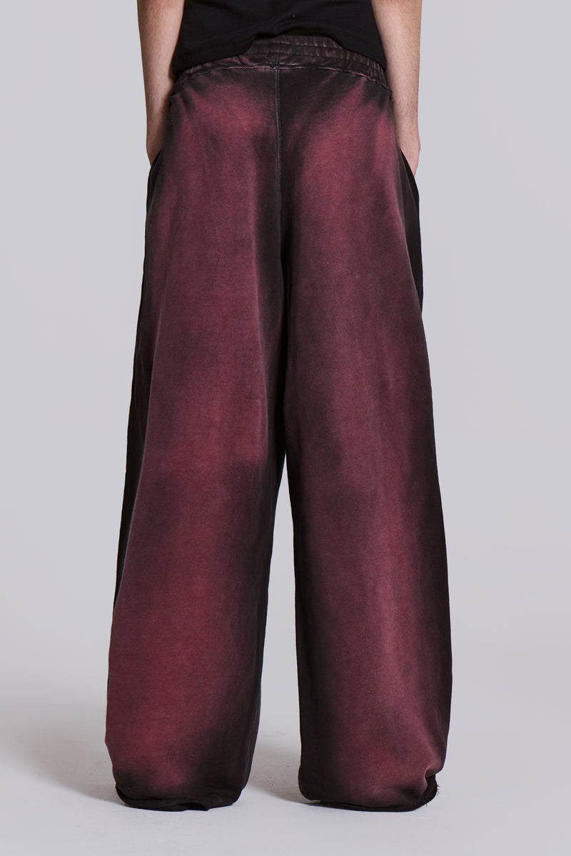 Deep Red Fade Monster Joggers