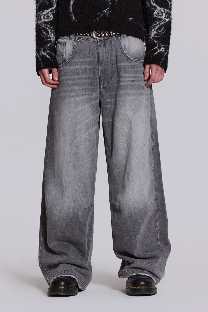 Shop Washed Grey Colossus Jeans | Jaded London | Clothing