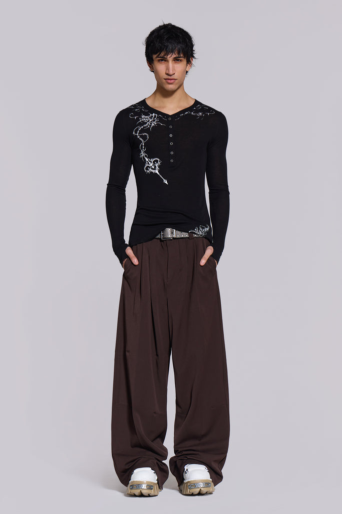 Chocolate Brown Goliath Suit Pants