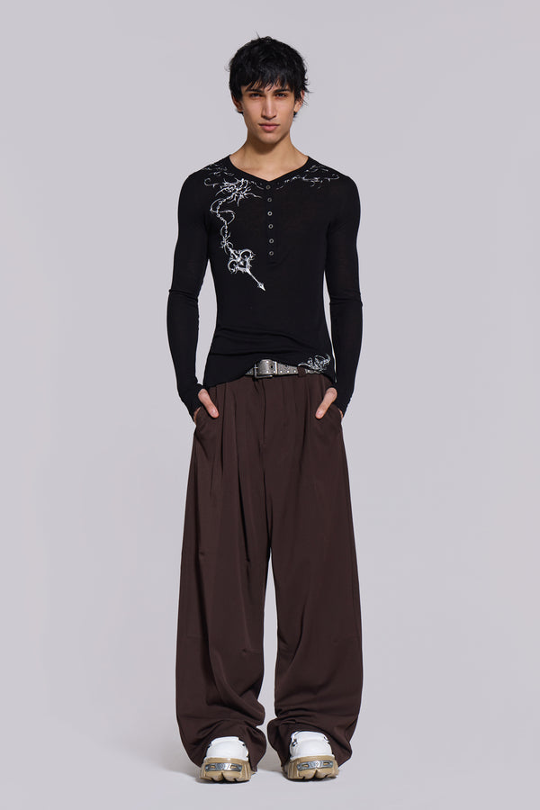 Chocolate Brown Goliath Suit Pants