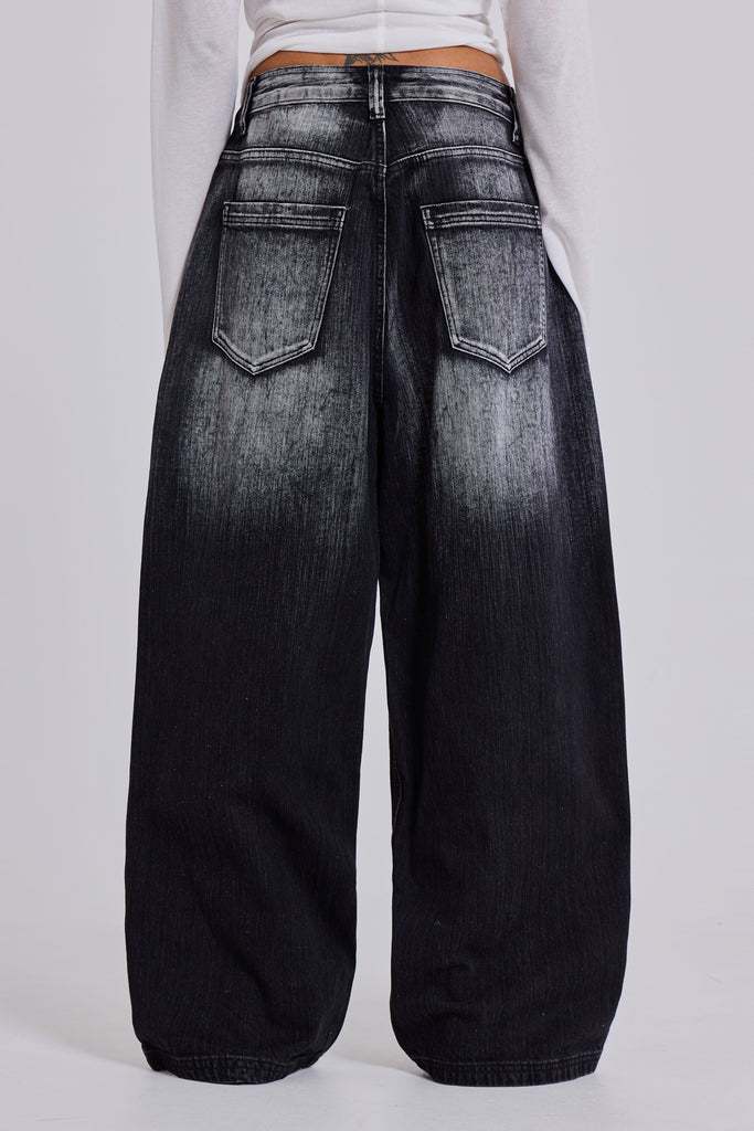 Black White Wash XL Colossus Jeans