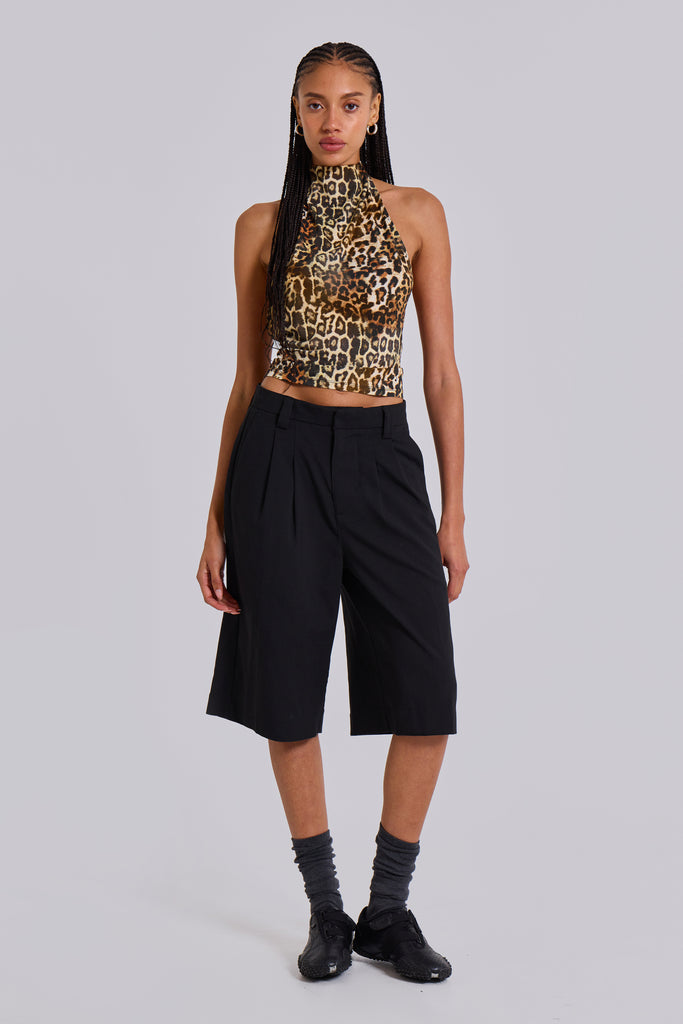 Leopard Zene Backless Top