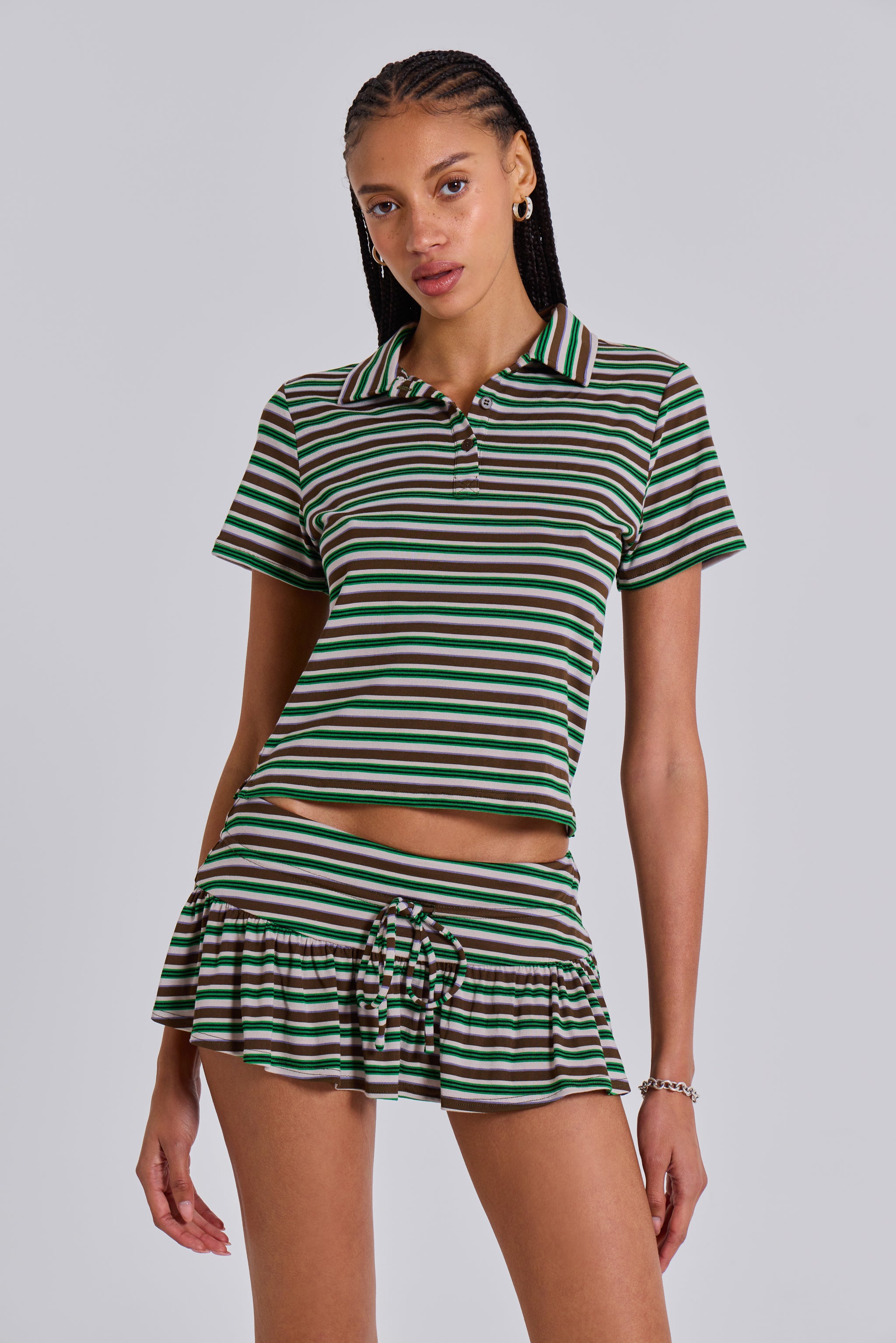 Mila Stripe Mini Skort