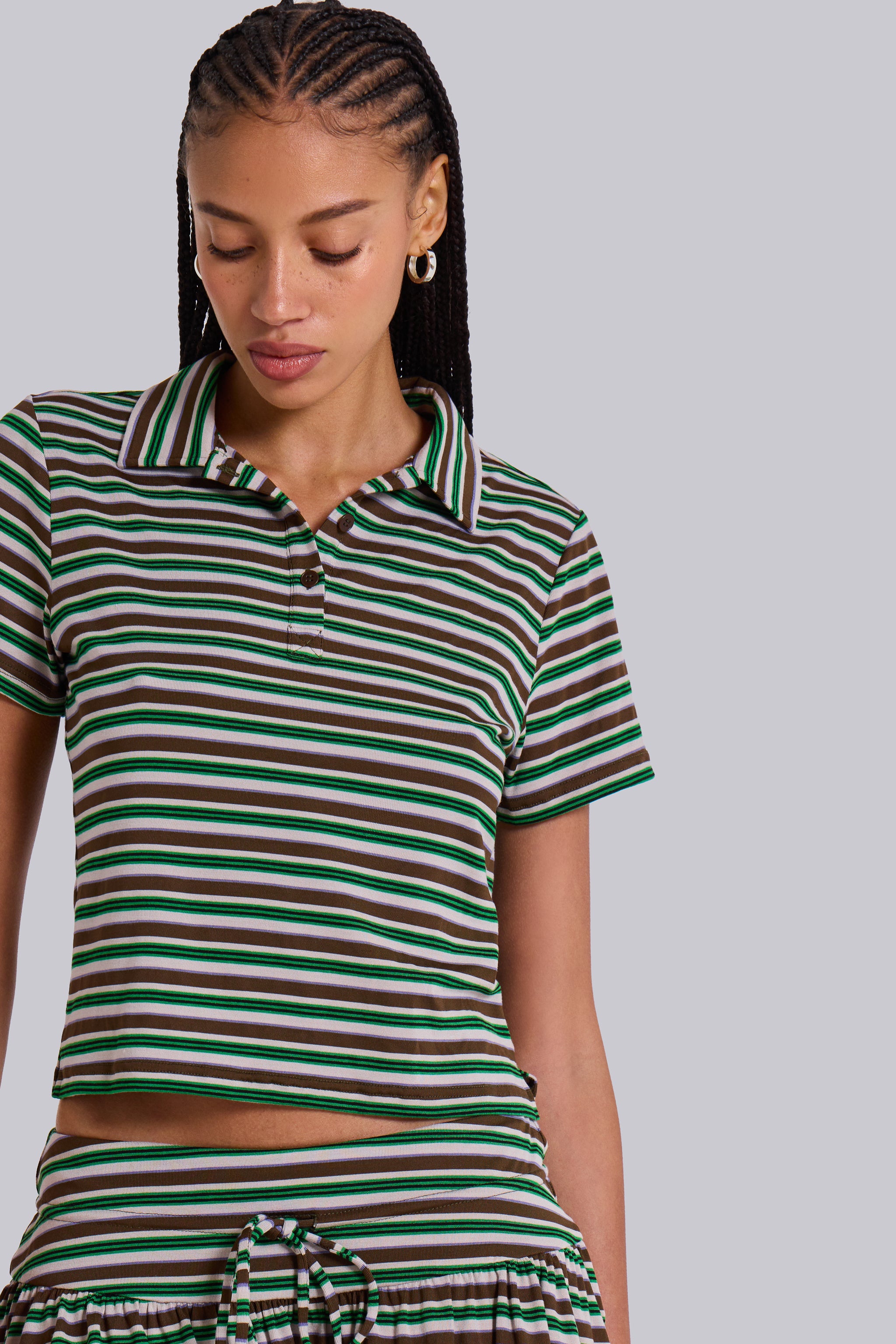 Skylar Milano Sculpt Cropped Polo