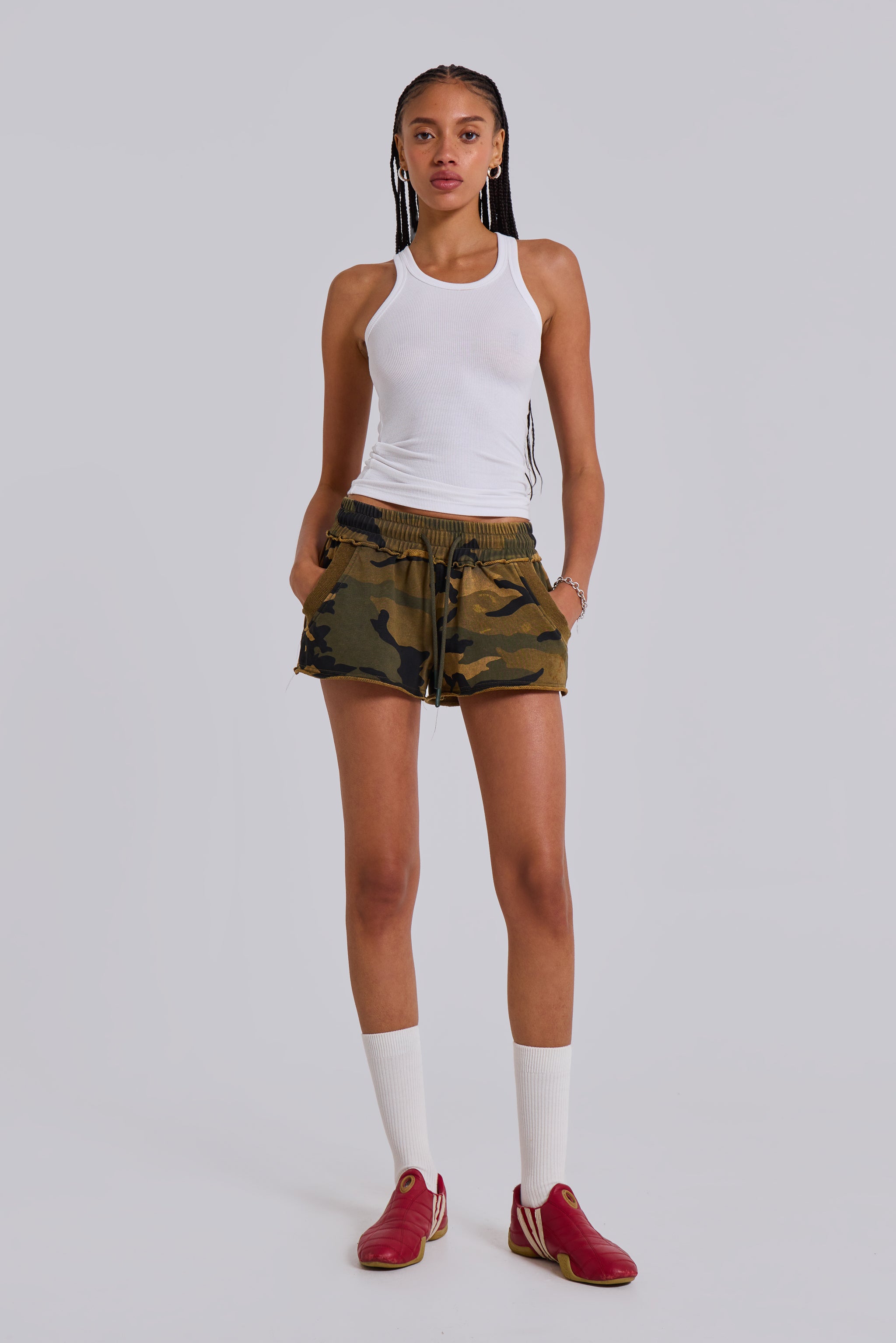 Camo Mini Jogger Shorts