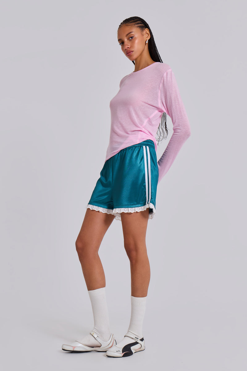 Bronwyn Broderie Football Shorts