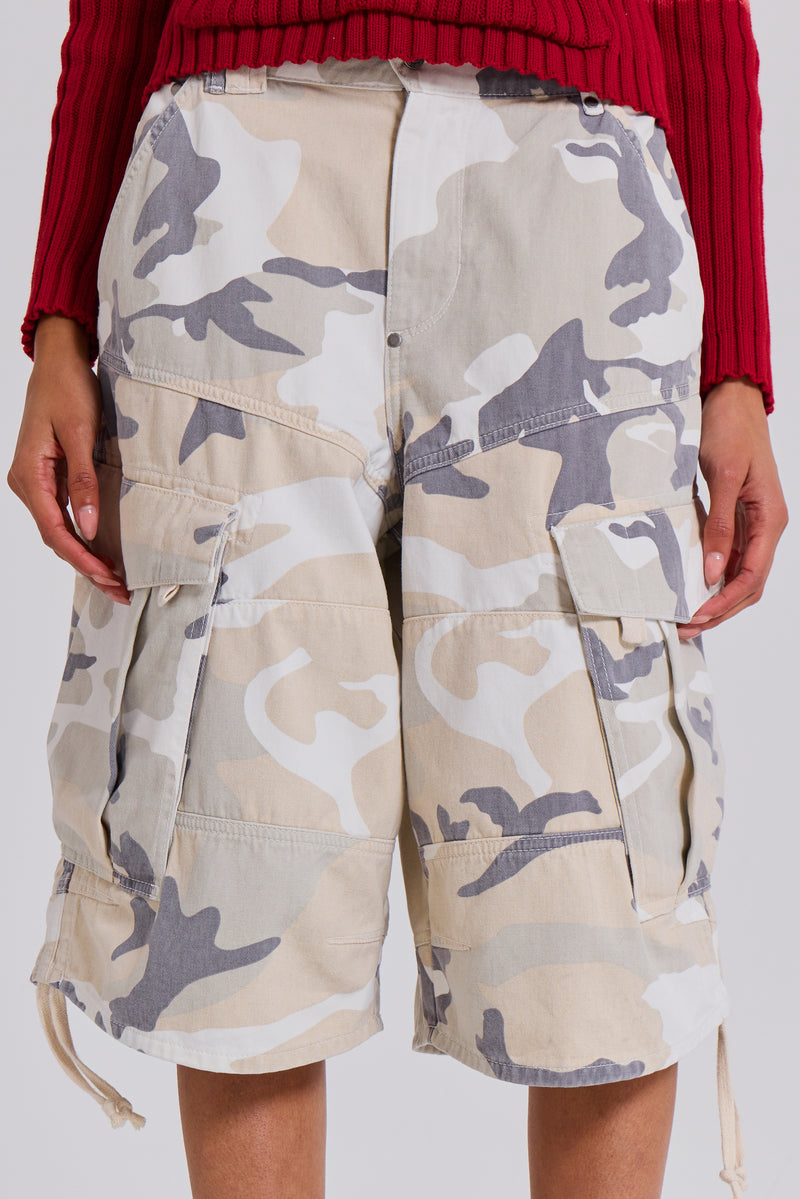 Snow Camo Cadet Cargo Shorts