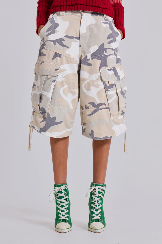 Snow Camo Cadet Cargo Shorts