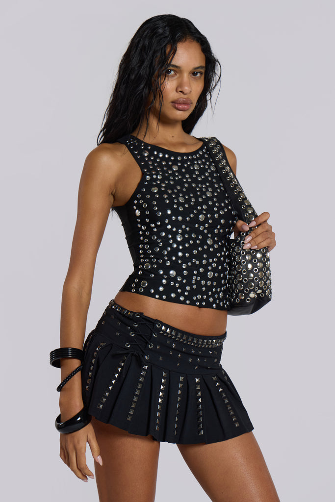 Silvra Studded Vest | Jaded London | Clothing