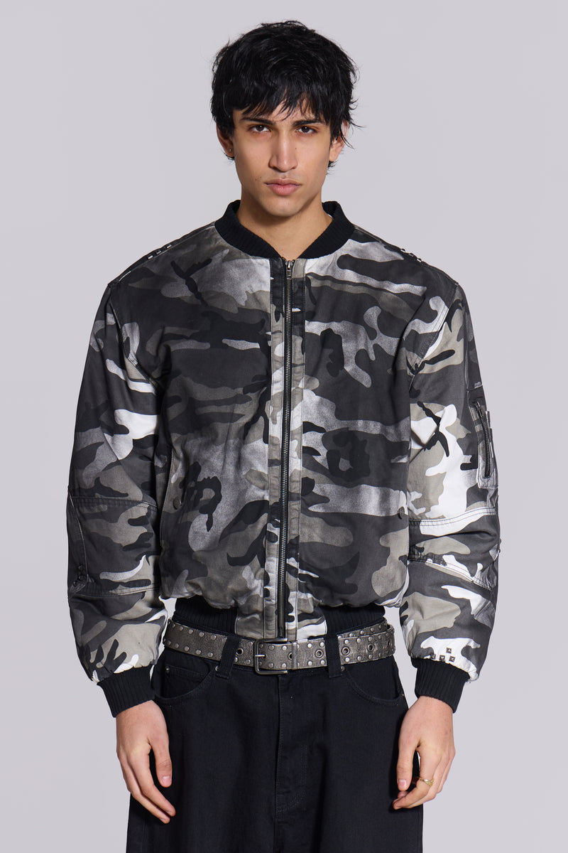 Dirty Camo Bomber Jacket