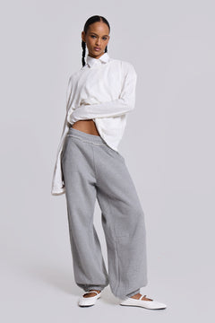 Grey Marl Cuffed Baggy Monster Joggers - XXS / Grey