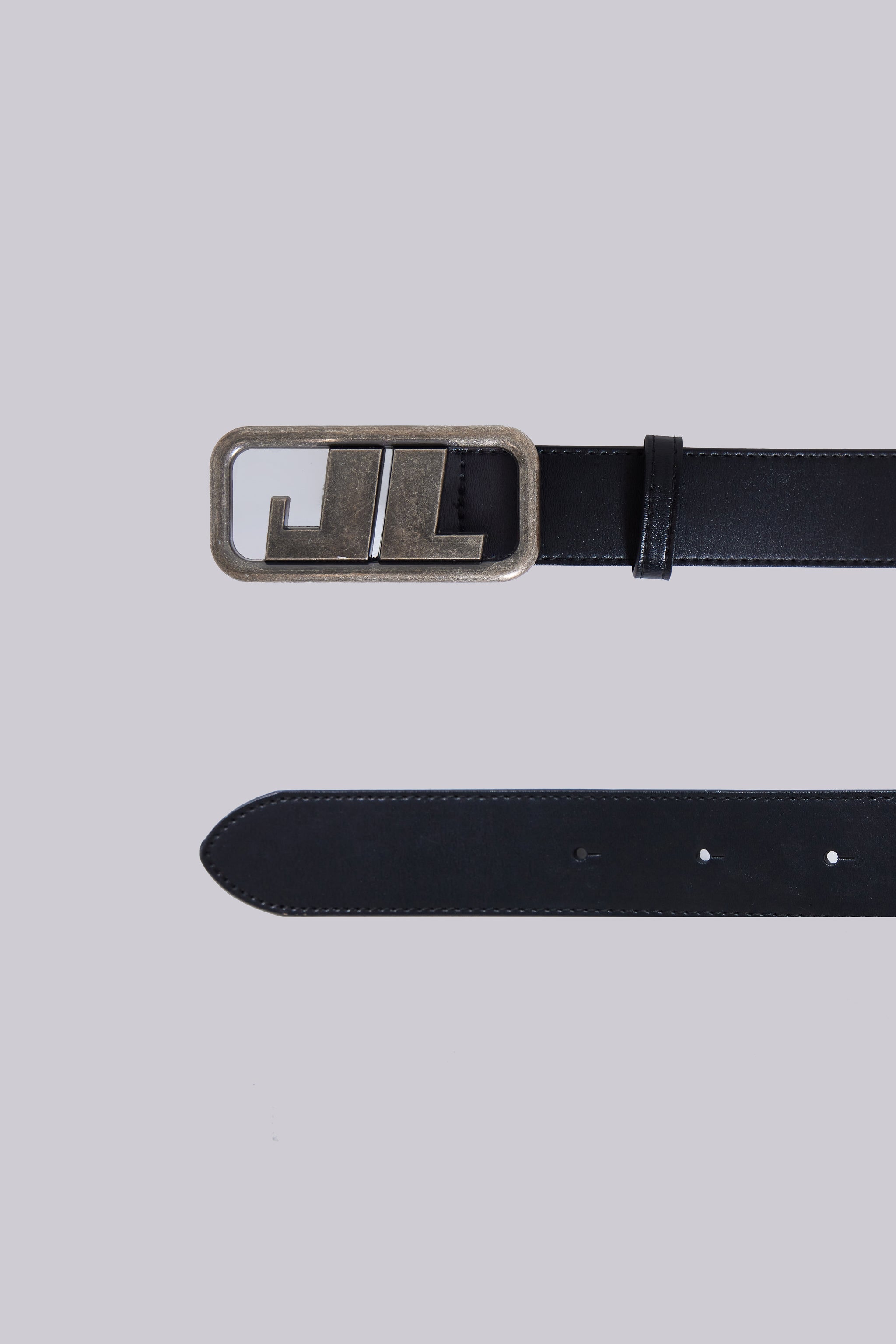Black Cracked Leather Belt | Jaded London