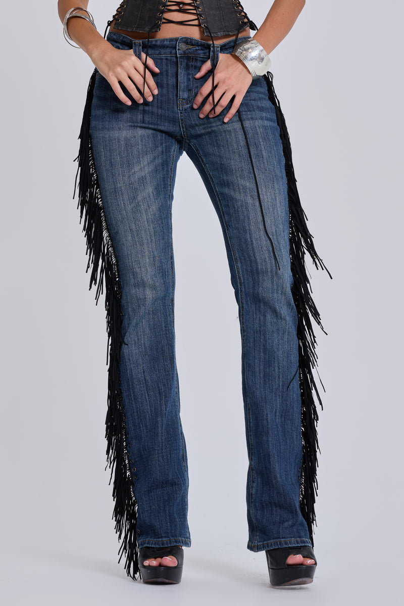 El Topo Fringe Bootcut Jeans