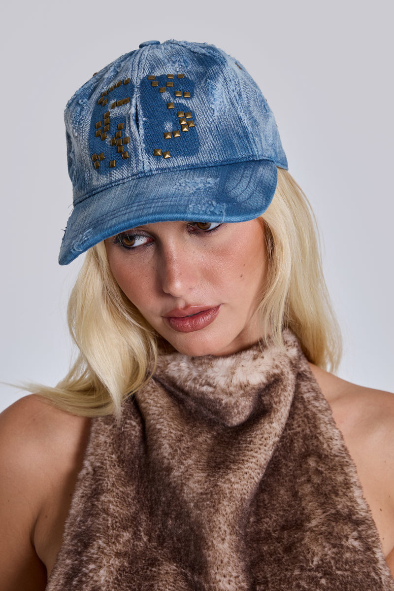 Route 66 Distressed Studded Cap